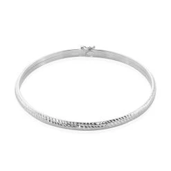 Diamantschliff-Armreif, Ca. 19 Cm, 375 Weißgold Ca. 3,60g -Schmuck Shoplc 3637047 3