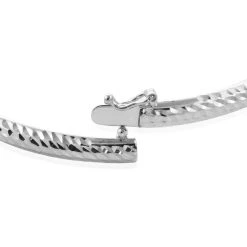 Diamantschliff-Armreif, Ca. 19 Cm, 375 Weißgold Ca. 3,60g -Schmuck Shoplc 3637047 4