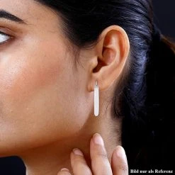 Weiße Jade Ohrringe 925 Silber Rhodiniert Ca. 77,00 Ct. -Schmuck Shoplc 3642518 2