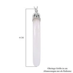 Weiße Jade Ohrringe 925 Silber Rhodiniert Ca. 77,00 Ct. -Schmuck Shoplc 3642518 4
