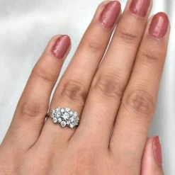 LUSTRO STELLA Hergestellt Mit Feinster ZIRKONIA Ring 925 Silber Platiniert (Größe 16.00) Ca. 2,22 Ct -Schmuck Shoplc 3792544 2