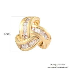 0,25 Ct. Diamant Knoten Ohrstecker Aus 925 Silber Platiniert -Schmuck Shoplc 3798242 4
