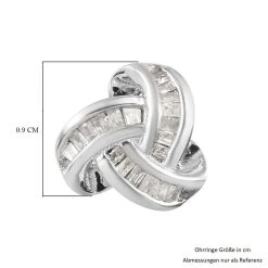 0,25 Ct. Diamant Knoten Ohrstecker Aus 925 Silber Platiniert -Schmuck Shoplc 3798243 4