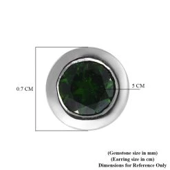 Natürlicher Chromdiopsid Ohrstecker 925 Silber Platiniert Ca. 0,94 Ct -Schmuck Shoplc 3810810 4