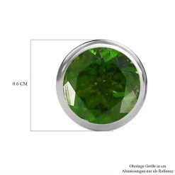 Natürlicher Chromdiopsid Ohrstecker 925 Silber Platiniert Ca. 0,94 Ct -Schmuck Shoplc 3810810 5