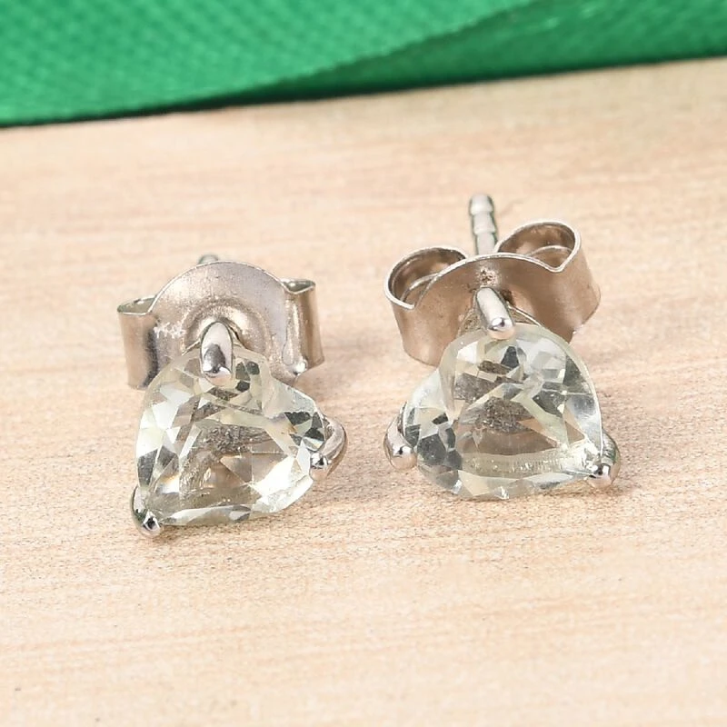 Prasiolith Ohrstecker 925 Silber Platiniert Ca. 1,33 Ct 4 Prasiolith Ohrstecker 925 Silber Platiniert Ca. 1,33 Ct – Bild 2