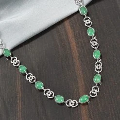 Grüne Jade Halskette 45 Cm 925 Silber Platiniert Ca. 12,01 Ct 9 Grüne Jade Halskette 45 Cm 925 Silber Platiniert Ca. 12,01 Ct -Schmuck Shoplc 3834330 1