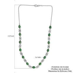 Grüne Jade Halskette 45 Cm 925 Silber Platiniert Ca. 12,01 Ct 13 Grüne Jade Halskette 45 Cm 925 Silber Platiniert Ca. 12,01 Ct -Schmuck Shoplc 3834330 5