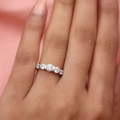 LUSTRO STELLA Hergestellt Mit Feinster ZIRKONIA Ring 925 Silber Platiniert (Größe 16.00) Ca. 2,16 Ct -Schmuck Shoplc 3858901 2