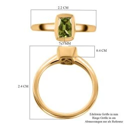 Natürlicher Peridot Solitär Ring 925 Silber Vergoldet (Größe 16.00) Ca. 0,91 Ct 15 Natürlicher Peridot Solitär Ring 925 Silber Vergoldet (Größe 16.00) Ca. 0,91 Ct -Schmuck Shoplc 3866849 6