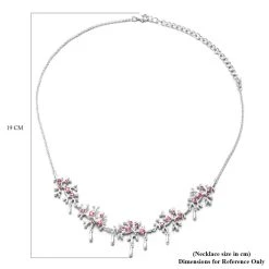 Lucy Q Afrikanische Rubin Halskette, Ca. 50 Cm, (Fissure Gefüllt), 925 Silber Rhodiniert Ca. 2.56 Ct -Schmuck Shoplc 3879326 4