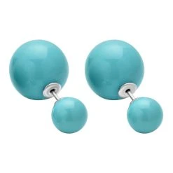 Türkise Muschelkernperlen Ohrringe, 925 Silber Rhodiniert -Schmuck Shoplc 3885981 2