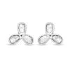 Handgearbeiteter Polki Diamant Ohrstecker 925 Silber Platiniert Ca. 0,50 Ct -Schmuck Shoplc 6083500