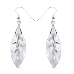 Royal Bali Kollektion - Perlmutt Ohrringe, 925 Silber