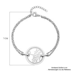 Weißes Keramik Armband, 18 Cm, Edelstahl -Schmuck Shoplc 6343652 3
