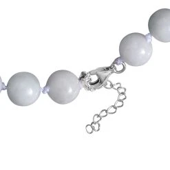 Weiße Jade Halskette 45 Cm 925 Silber Rhodiniert Ca. 413,50 Ct 10 Weiße Jade Halskette 45 Cm 925 Silber Rhodiniert Ca. 413,50 Ct -Schmuck Shoplc 6343969 3