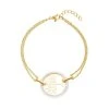 Goldfarbenes Keramik Armband, 18 Cm, Edelstahl, IP-Gelbbeschichtung -Schmuck Shoplc 6345952