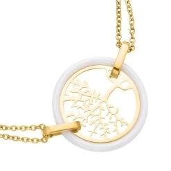 Goldfarbenes Keramik Armband, 18 Cm, Edelstahl, IP-Gelbbeschichtung -Schmuck Shoplc 6345952 2