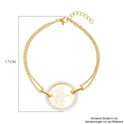 Goldfarbenes Keramik Armband, 18 Cm, Edelstahl, IP-Gelbbeschichtung -Schmuck Shoplc 6345952 3