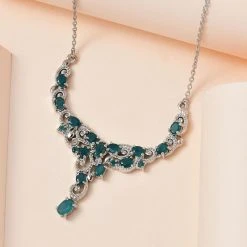 Grandidierit-Halskette, Ca. 45 Cm, 925 Silber Platiniert Ca. 2.90 Ct -Schmuck Shoplc 7010988 1