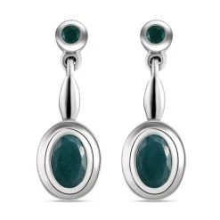 Grandidierit-Ohrringe, 925 Silber Platiniert Ca. 0.99 Ct