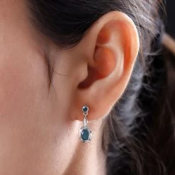 Grandidierit-Ohrringe, 925 Silber Platiniert Ca. 0.99 Ct -Schmuck Shoplc 7011052 2