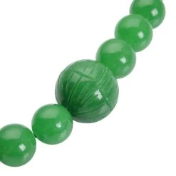 Grüne Jade Halskette, Ca. 45 Cm, 925 Silber Rhodiniert Ca. 770,00 Ct -Schmuck Shoplc 7015885 4