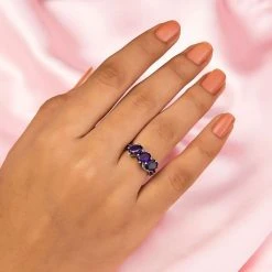 Afrikanischer Amethyst-Ring, (Größe 16.00) Edelstahl, Ca. 2,16 Ct -Schmuck Shoplc 7017355 2