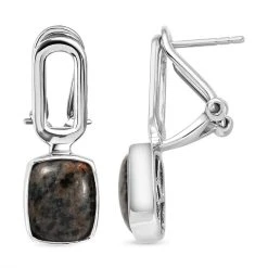 Natürliche Yooperlith-Ohrringe, 925 Silber Platiniert Ca. 5,80 Ct -Schmuck Shoplc 7018326 3