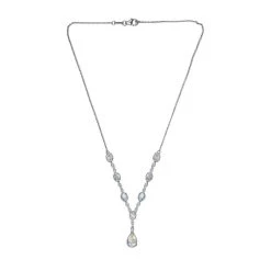 Premium Regenbogen Mondstein-Collier, Ca. 45 Cm, 925 Silber Platiniert Ca. 8.81 Ct -Schmuck Shoplc 7020743 3