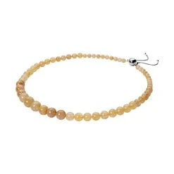 Goldene Rutil-Quarz Halskette, Ca. 45 Cm, 925 Silber Rhodiniert Ca. 282.00 Ct -Schmuck Shoplc 7020877 2