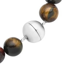 Mehrfarbige Tigerauge-Halskette, Ca. 50 Cm, 925 Silber Rhodiniert Ca. 706,00 Ct 11 Mehrfarbige Tigerauge-Halskette, Ca. 50 Cm, 925 Silber Rhodiniert Ca. 706,00 Ct -Schmuck Shoplc 7022671 4