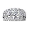 Lustro Stella - Weißer Zirkonia-Ring, 925 Silber Rhodiniert (Größe 19.00) Ca. 0,67 Ct -Schmuck Shoplc 7023527
