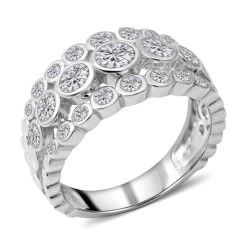 Lustro Stella - Weißer Zirkonia-Ring, 925 Silber Rhodiniert (Größe 19.00) Ca. 0,67 Ct -Schmuck Shoplc 7023527 2