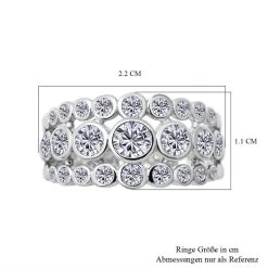 Lustro Stella - Weißer Zirkonia-Ring, 925 Silber Rhodiniert (Größe 19.00) Ca. 0,67 Ct -Schmuck Shoplc 7023527 4