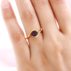 Rhodolith Granat-Ring, 925 Silber Vergoldet (Größe 16.00) Ca. 1,53 Ct 11 Rhodolith Granat-Ring, 925 Silber Vergoldet (Größe 16.00) Ca. 1,53 Ct -Schmuck Shoplc 7025215 2