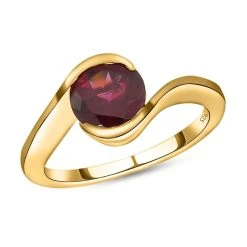 Rhodolith Granat-Ring, 925 Silber Vergoldet (Größe 16.00) Ca. 1,53 Ct 12 Rhodolith Granat-Ring, 925 Silber Vergoldet (Größe 16.00) Ca. 1,53 Ct -Schmuck Shoplc 7025215 3