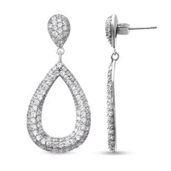 Lustro Stella - Weiße Zirkonia-Ohrringe, 925 Silber Rhodiniert Ca. 3.09 Ct -Schmuck Shoplc 7025308 2