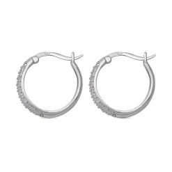 Lustro Stella - Weiße Zirkonia-Ohrringe, 925 Silber Rhodiniert Ca. 1.00 Ct -Schmuck Shoplc 7025394 2