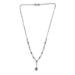 Tansanit Collier, Ca. 45 Cm, 925 Silber Platiniert Ca. 2.67 Ct -Schmuck Shoplc 7025777 3