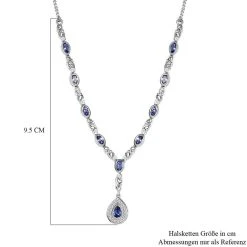 Tansanit Collier, Ca. 45 Cm, 925 Silber Platiniert Ca. 2.67 Ct -Schmuck Shoplc 7025777 5