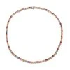 Mehrfarbige Saphir-Halskette, Ca. 45 Cm, 925 Silber Platiniert Ca. 24.15 Ct -Schmuck Shoplc 7044457