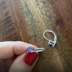 Afrikanische Amethyst-Ohrringe, 925 Silber, Ca. 1.46 Ct -Schmuck Shoplc 7044566 11