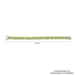 Natürliches Peridot-Armband, Ca. 19 Cm, 925 Silber Platiniert Ca. 27.96 Ct -Schmuck Shoplc 7061459 4