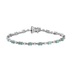 AA Grandidierit Und Weißes Zirkon Armband, Ca. 20 Cm, 925 Silber Platiniert Ca. 5.70 Ct