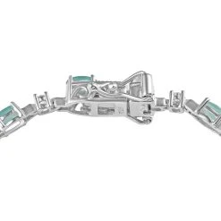 AA Grandidierit Und Weißes Zirkon Armband, Ca. 20 Cm, 925 Silber Platiniert Ca. 5.70 Ct -Schmuck Shoplc 7061737 3