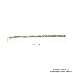 Ouro Verde-Quarz Armband, Ca. 19 Cm, 925 Silber Platiniert Ca. 25.21 Ct -Schmuck Shoplc 7072326 4