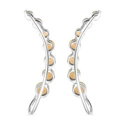 Citrin-Ohrringe, 925 Silber Platiniert Ca. 2.37 Ct -Schmuck Shoplc 7078288 4