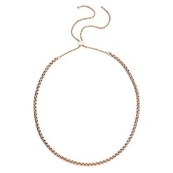 Edelstahl Halskette, Ca. 45 Cm, Roséfarben Ca. 39,47g