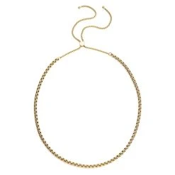 Edelstahl Halskette, Ca. 45 Cm, Goldfarben Ca. 39,47g